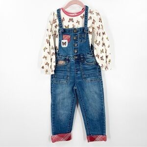 Matilda Jane Harvest Fit Jean Overalls Fall Flutter Set